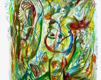 Soma -- Original Pastel Drawing | Mind–Body Exploration | Depth Psychology Inspired Artwork