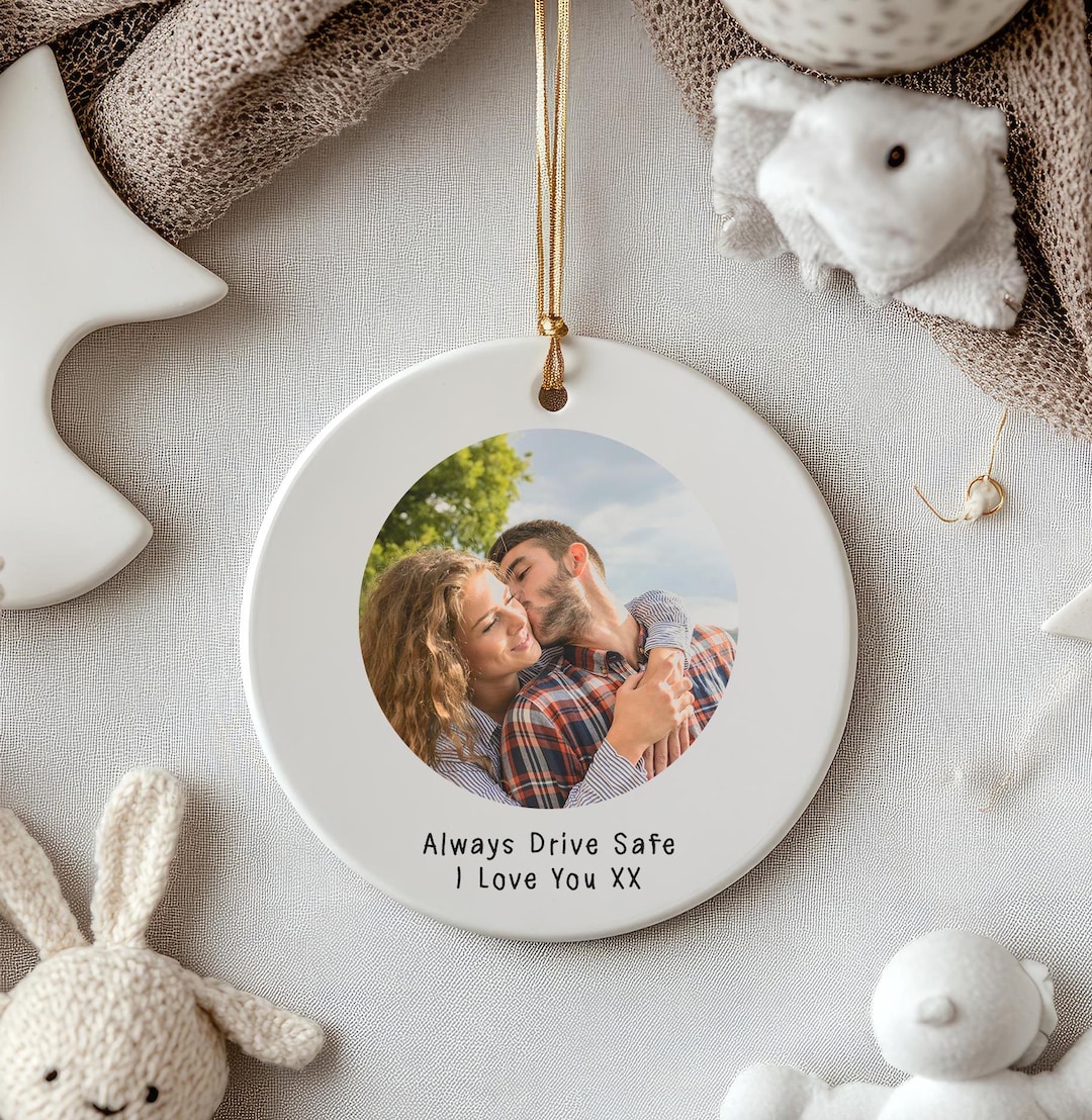 Custom Photo You Make My Heart Skip A Beat - Couple Personalized Custom Car Ornament Acrylic Custom Shaped Christmas Gift For Husband Wife Anniversary