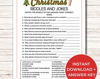 Christmas Riddles Game Printable Christmas Party Game Kids - Etsy