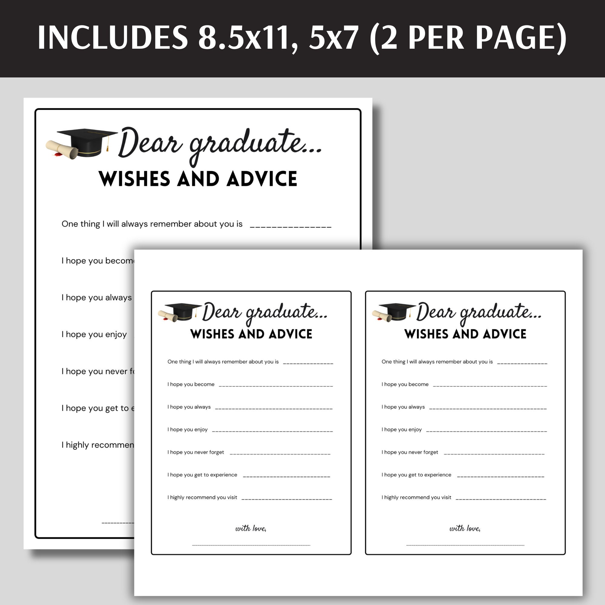 Note to the Graduate, Graduation Advice Cards, Wishes for the Graduate ...