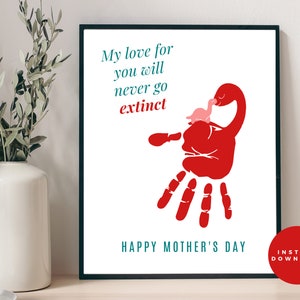 Mother&#39;s Day Handprint Craft, Handprint Art, Handprint Keepsake, Gift for Mother, Preschooler DIY Activity