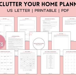 Declutter Planner, Declutter Checklist, Decluttering Guide, Declutter Printable PDF