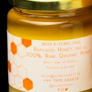 Miele biologico crudo di colza