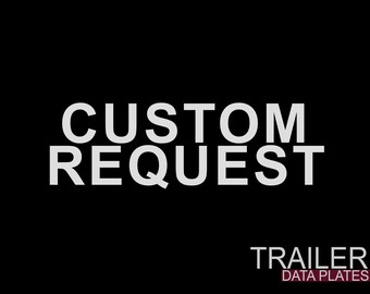 Data Decals Stickers Plates ID Information Tags CUSTOM