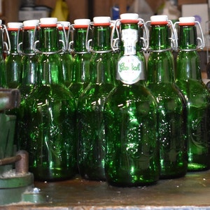 Grolsch fliptop bottles. Great for home beer brewing!