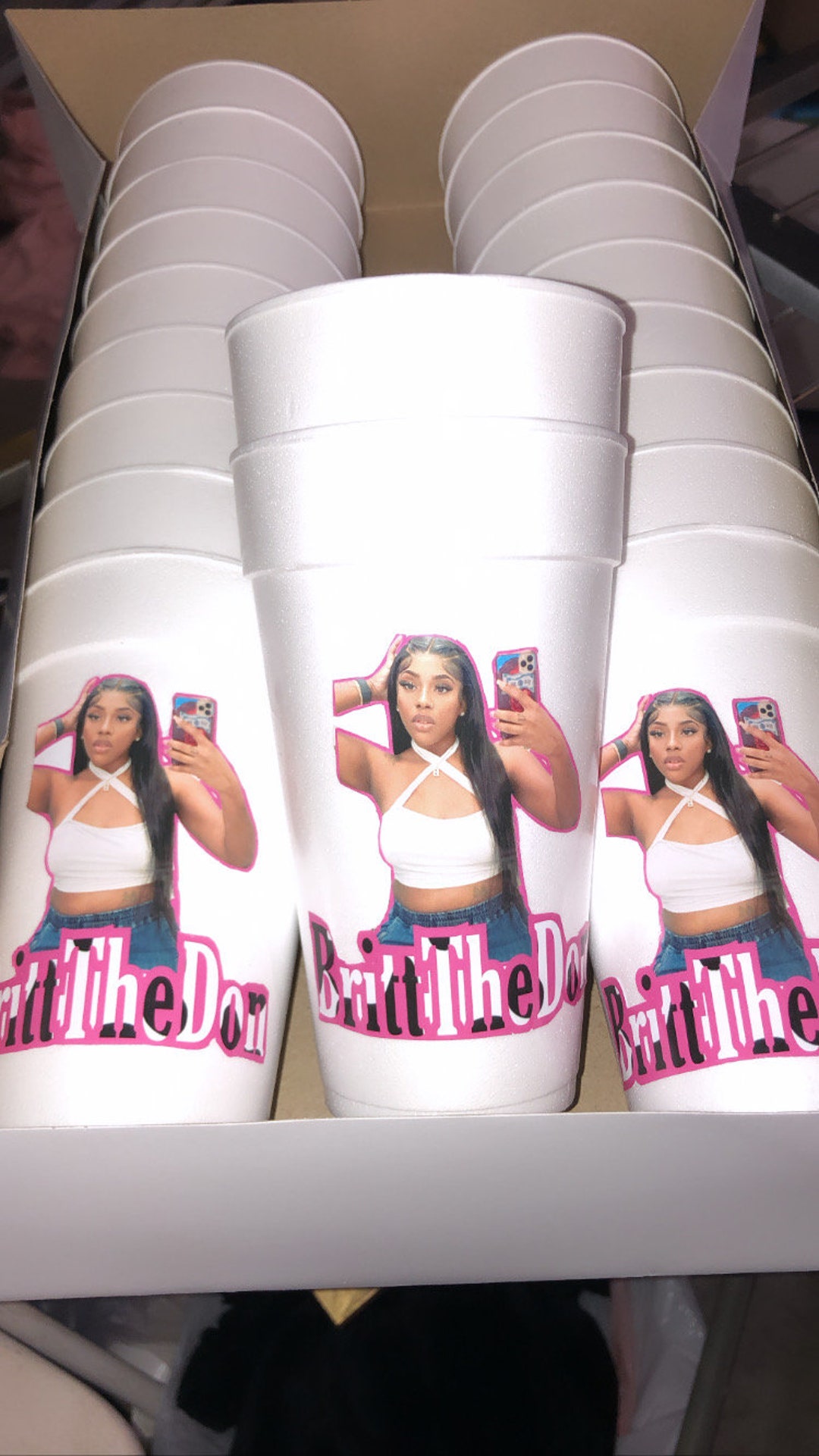 Styrofoam Cups Personalized Set Etsy