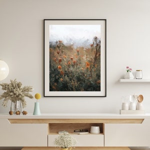 Wildflower Field Art | Digital download Oil Painting Printable