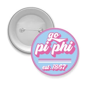 Go Greek Button Sorority Pinback Buttons - Go Sorority Design - Etsy