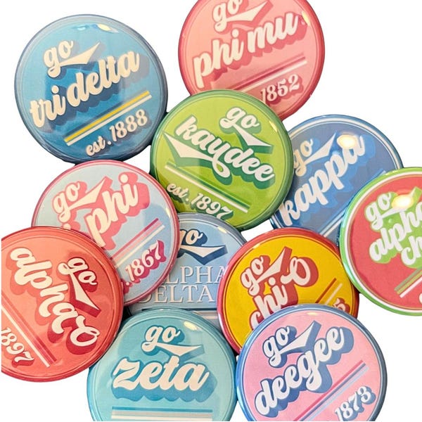 Sorority Buttons - Etsy