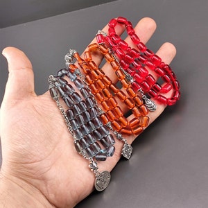Amber Rosary, Bakelite rosary, 3 pieces of rosary, islamic Rosary, Misbaha, islamic gift, Tasbih, faturan Amber Rosary,Tasbeeh,Masbaha,Sibha