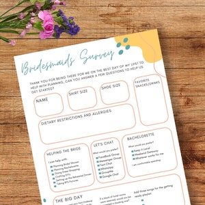 Bridesmaid Survey Etsy Bridesmaid Survey Etsy