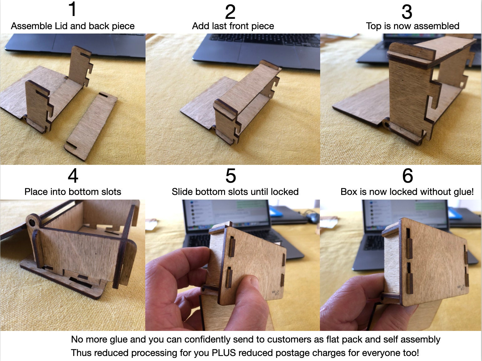 UNIQUE GLUELESS Interlocking Box System. Laser Cut Box. 15 Variations ...