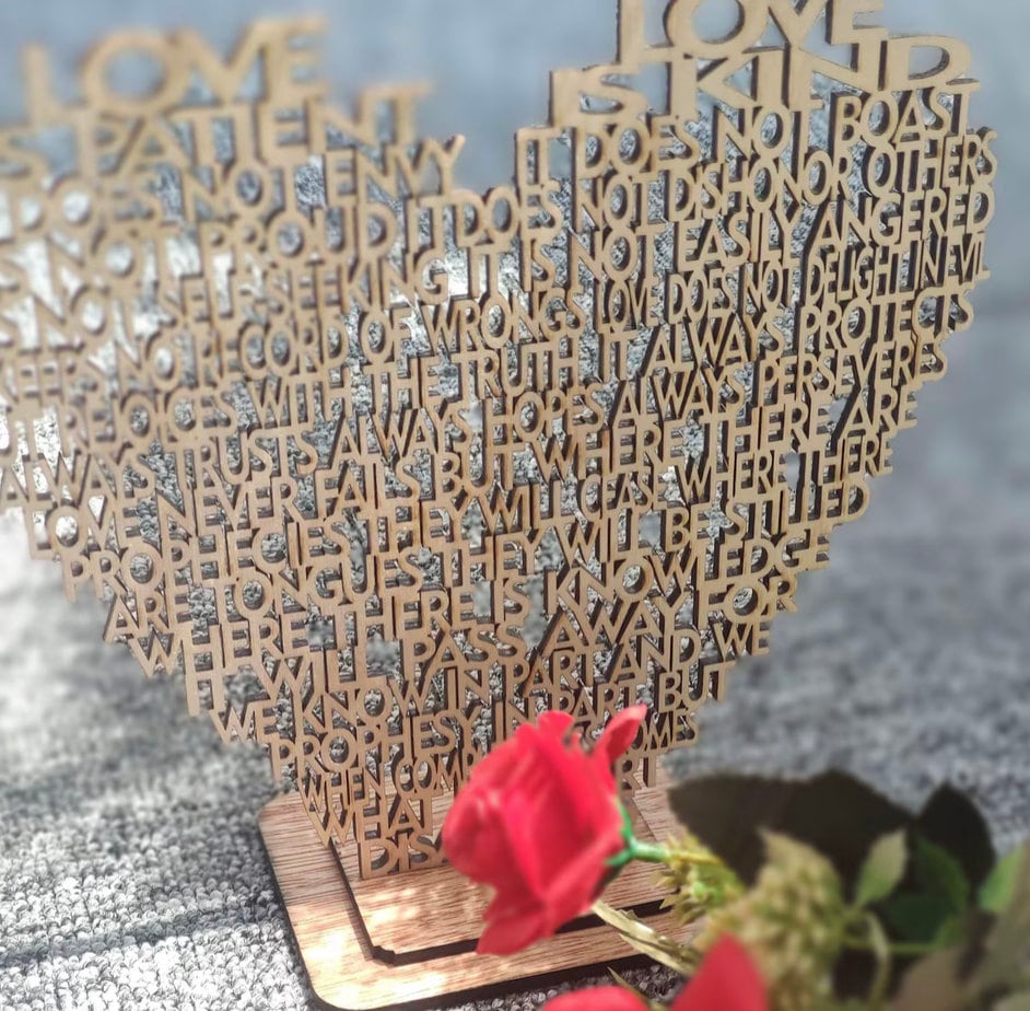 Love Heart Words as a Frame - Etsy