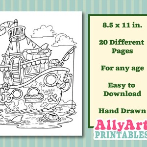 Color By Number Fairy Houses - Digital Download Coloring Pages - Fairy House Coloring Pages image 2