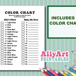 Color By Number Fairy Houses - Digital Download Coloring Pages - Fairy House Coloring Pages image 6