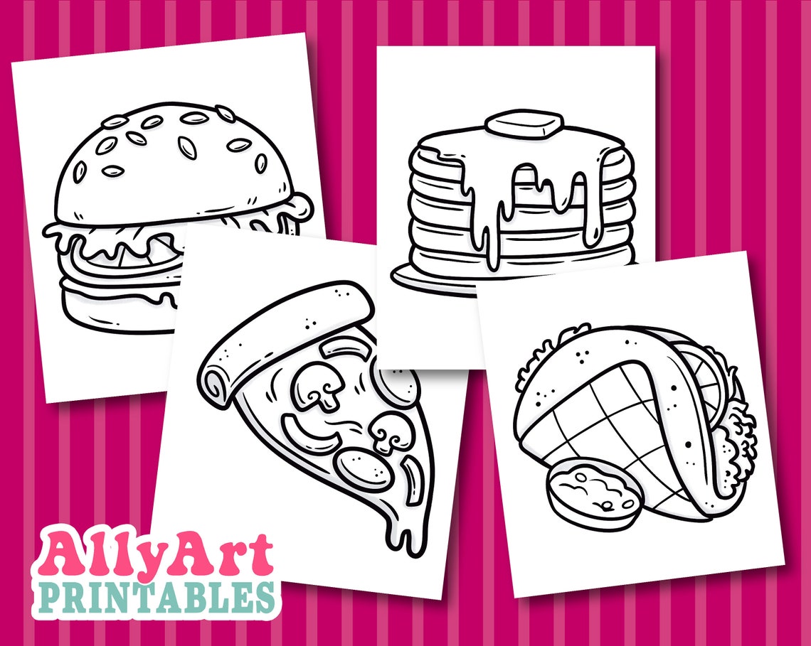 Easy Food Coloring Pages Bold Line - Il 1140xN.5836364778 7o0f 