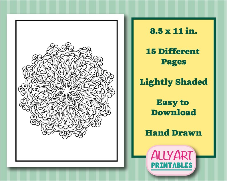 Fall Mandalas Coloring Pages Fall Coloring Printable Digital - Etsy