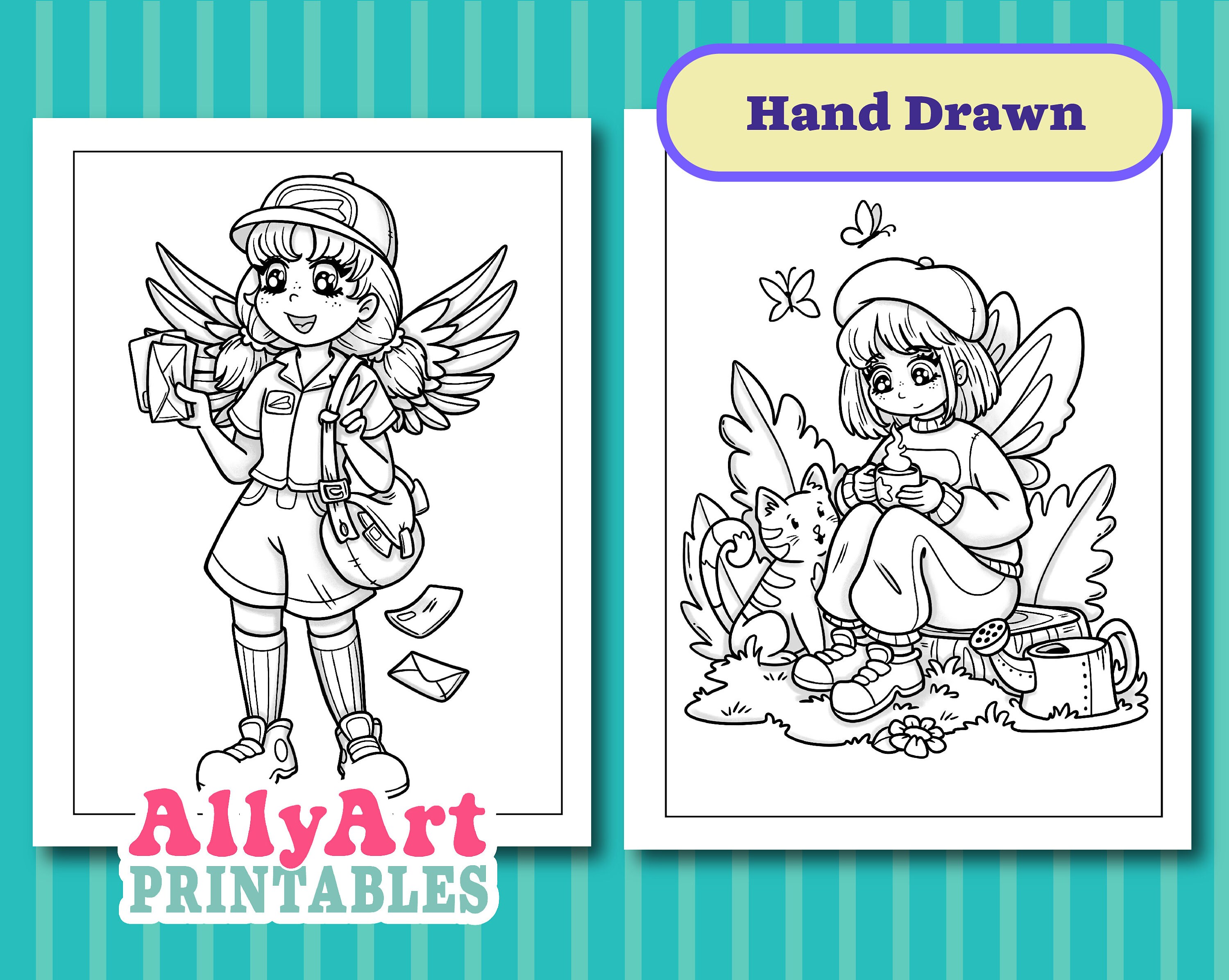 Fairy Chibi Coloring Pages Fantasy Character Coloring Pages Printable ...