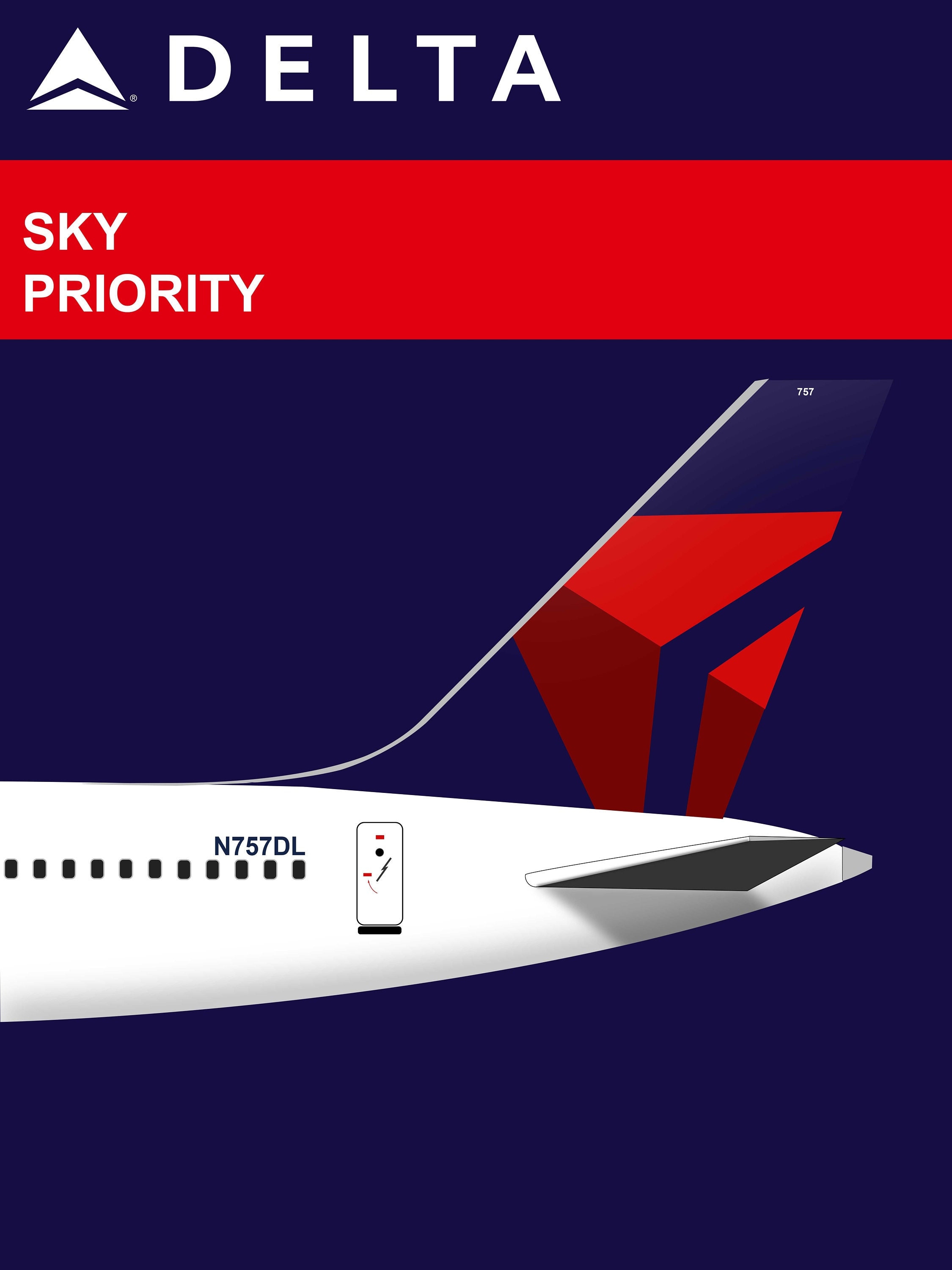 Sky Priority Delta - Etsy