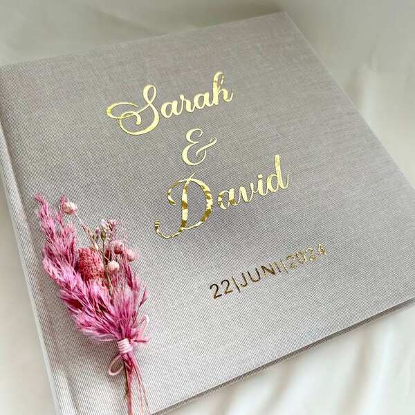Linen Guest Book Etsy