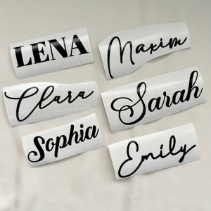 Calcomanías de vinilo personalizadas, calcomanías de vinilo con nombre, calcomanías de vidrio, botellas de agua, letras de vinilo, pegatinas personalizadas