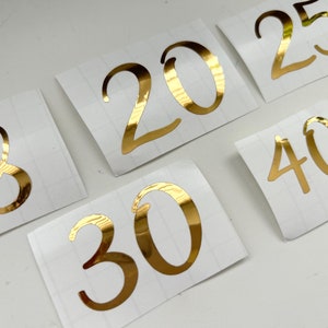 Personalized Vinyl Label Sticker Numbers, Numbers for Balloons, Dustbin Numbers, Table Number Stickers, Elegant Wedding Reception