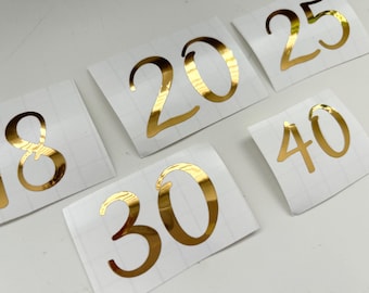 Personalized Vinyl Label Sticker Numbers, Numbers for Balloons, Dustbin Numbers, Table Number Stickers, Elegant Wedding Reception