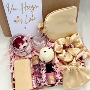 Caja de regalo de bienestar para partera, partera gracias, cesta de regalo de bienestar, regalo de partera, rosa de relajación, regalo vegano, partera