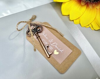 Wedding Bottle Opener Engagement Favors, Personalized Stickers, Bottle Opener Favors, Bottle Opener Wedding Favors