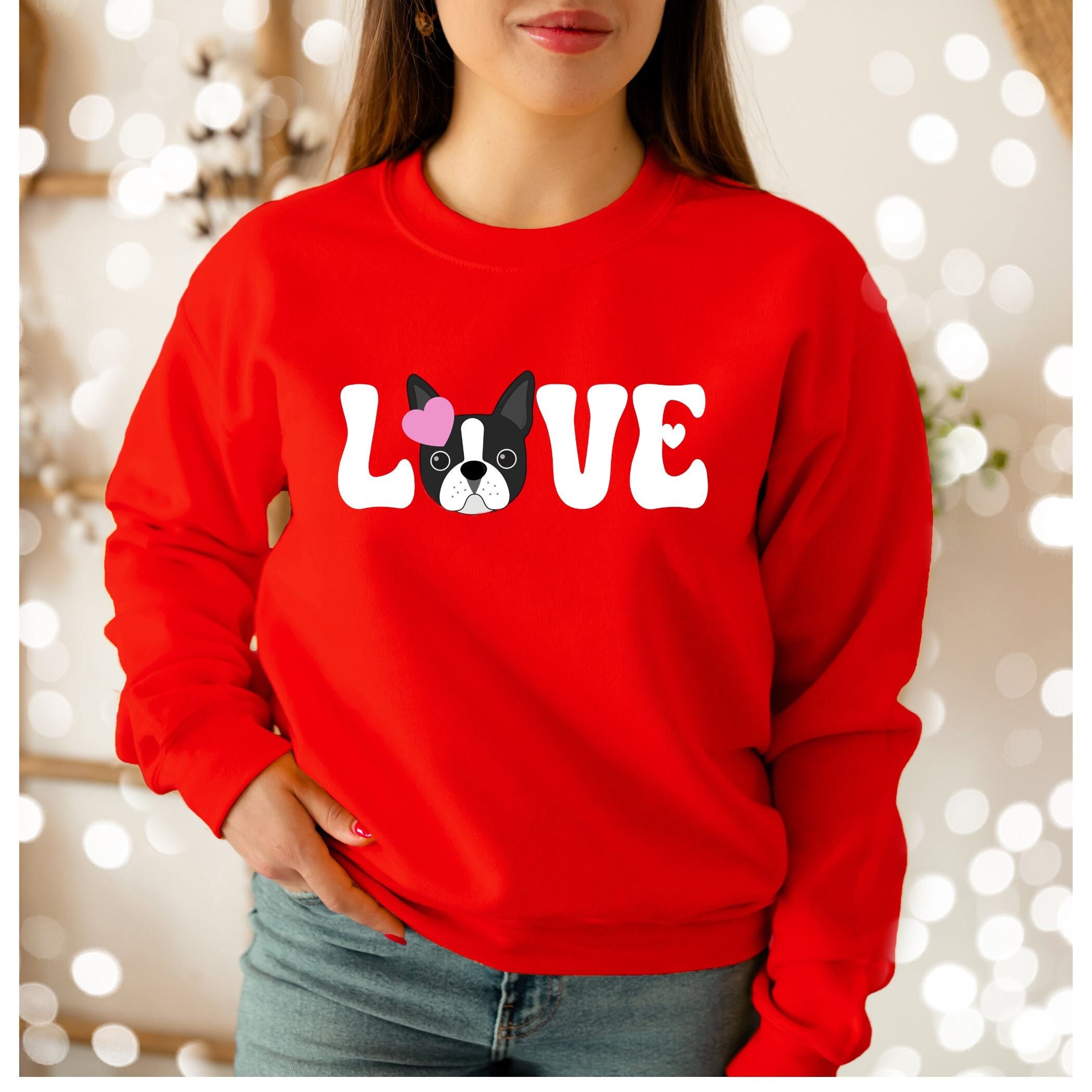 Red Boston Terrier Love Shirt Red Boston Terrier Love Shirt