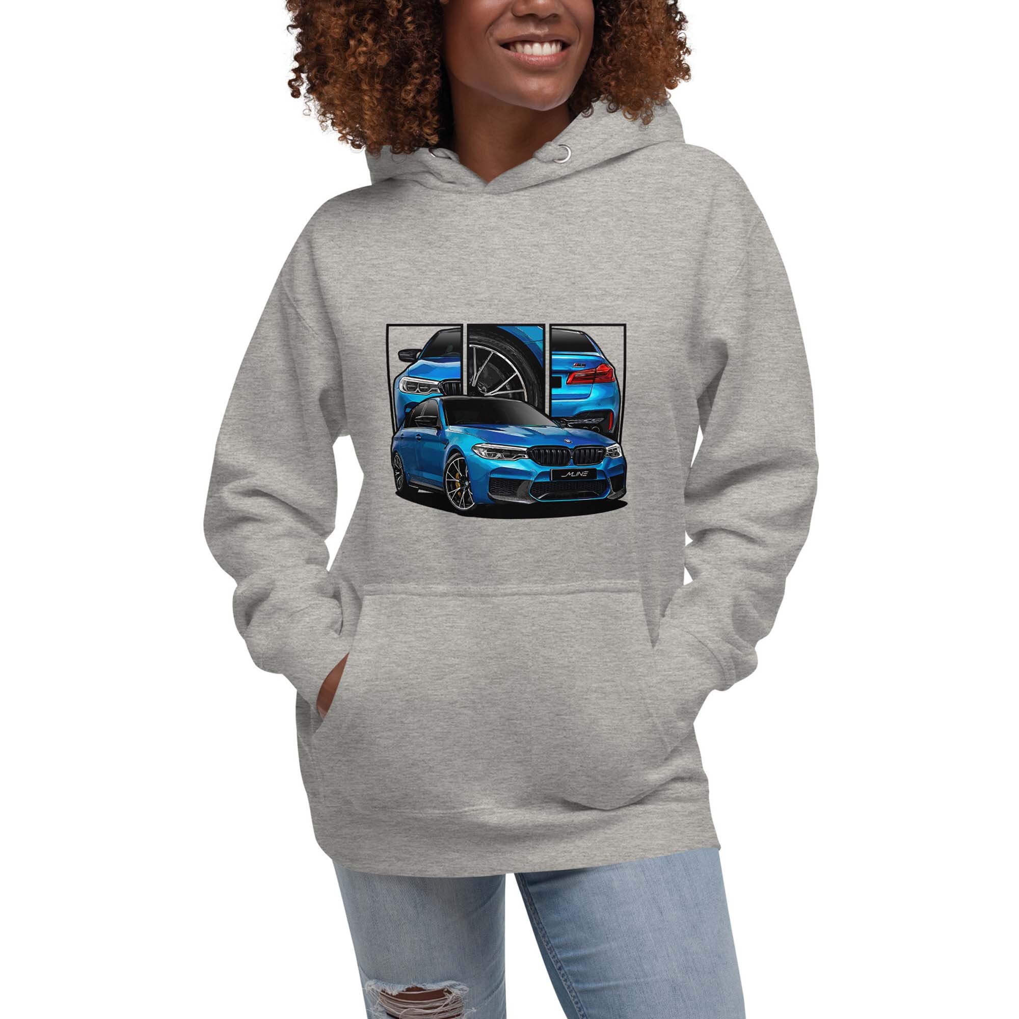 BMW M5 Competition F90 Snapper Rocks Blue Cartoon Art Unisex Hoodie Car ...
