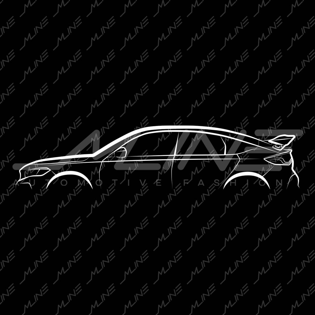 Fl5 Type R Vector Honda Civic Type R FL5 Side Silhouette Vector Diseño digital mínimo ...
