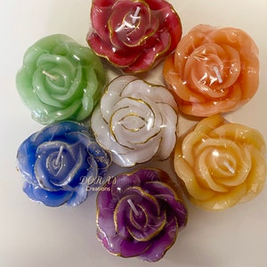 Scented candles 3D candles, assorted rose flower  design candle, succulent candles for party, wedding or festive favors