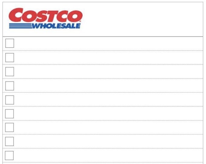 Costco shopping list template digital download pdf png svg etsy