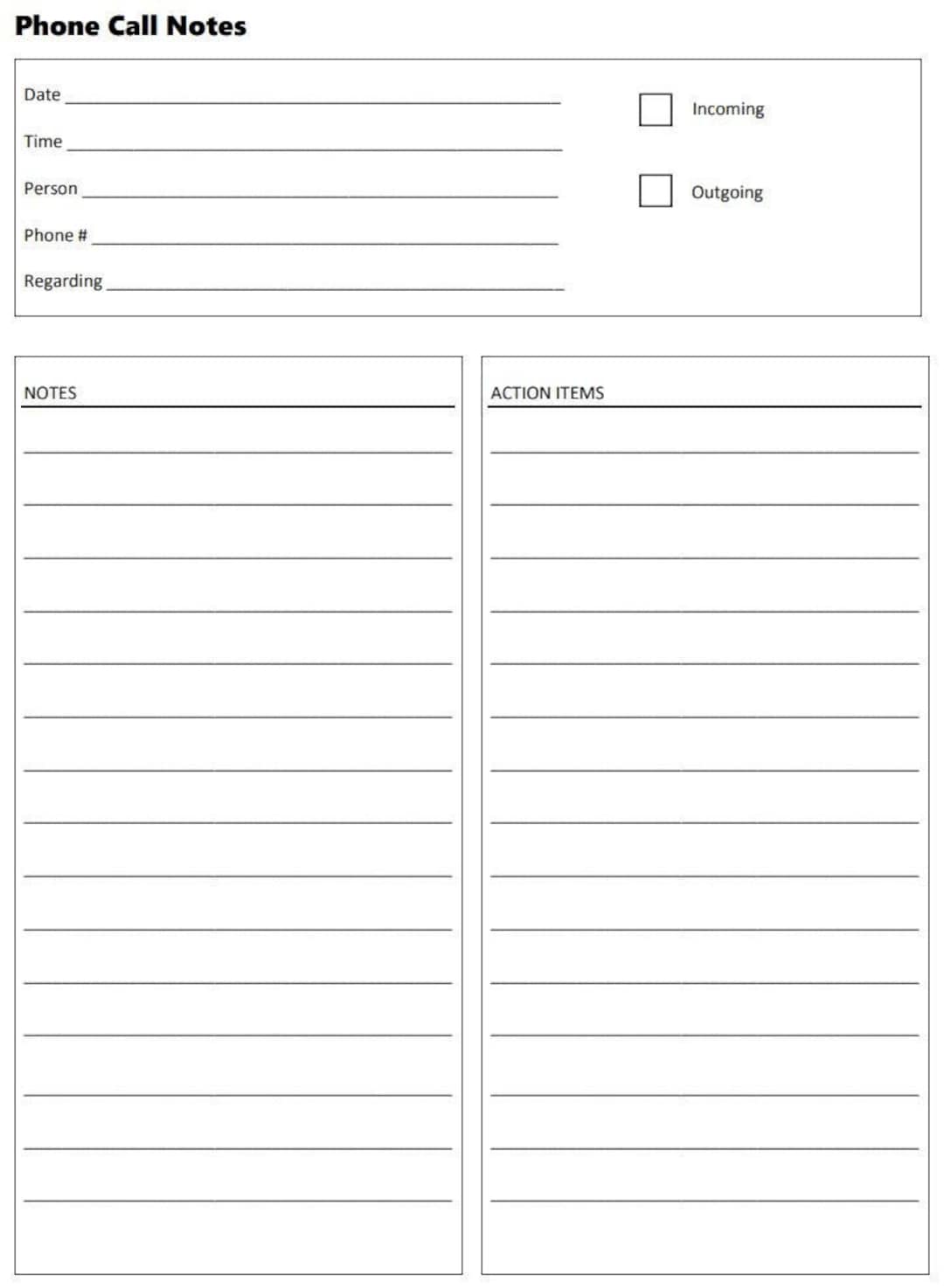 Phone Call Notes Template Digital Download PDF, PNG, & SVG Etsy Phone Call Notes Template Digital Download PDF, PNG, & SVG Etsy