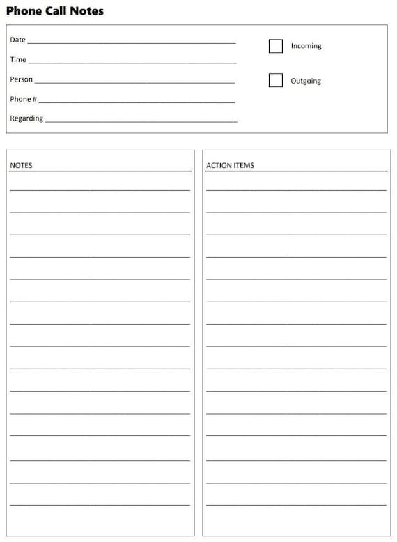 Phone Call Notes Template Digital Download PDF PNG SVG Etsy Phone Call Notes Template Digital Download PDF PNG SVG Etsy
