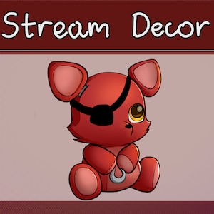 Cute foxy plushie stream decoration | 1000 x 1000 px |