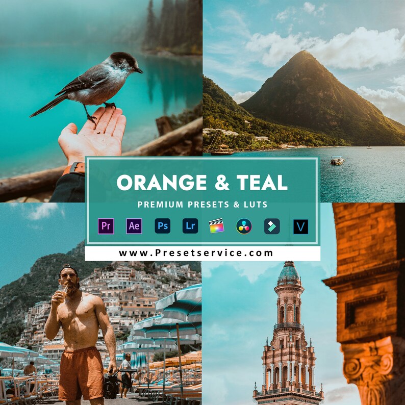 Orange and teal presets and luts bundle