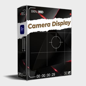 Puede incluir: Una pantalla de cámara digital negra y roja con una superposición blanca que dice "Camera Display" y un temporizador que muestra "00:00:00:29".