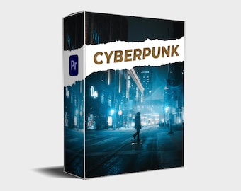 Cyberpunk Video Effects: Futuristic Overlays for Premiere Pro (.MOGRT)