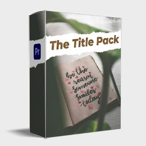 May include: A brown and white book with the text "Be the reason someone smiles today" written in black ink. The book is surrounded by green leaves and has a brown leather cover. The text "The Title Pack" is written in brown text on a white background.