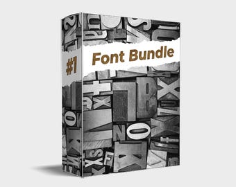 10000+ Mega Font Bundle, Commercial Use, Cricut, Procreate, Canva, Photoshop (Instant Download)