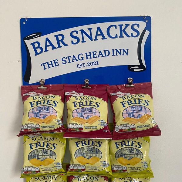 Bar Snacks Aluminium Sign - Personalised