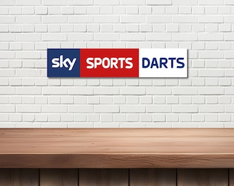 Plaque murale en métal Sky Sports Fléchettes : décoration de bar