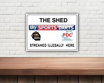 Sky Sports Darts, Personalised sign,Darts room, Mancave, Beer Hut.