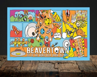 Beavertown metal style sign, Home bar, Mancave, Garage Bar, Home Bar