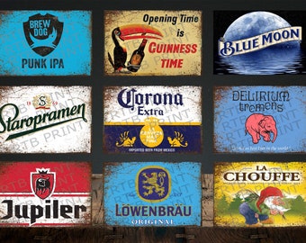 1 - Beer Signs A4 Vintage Metal (Part 1)