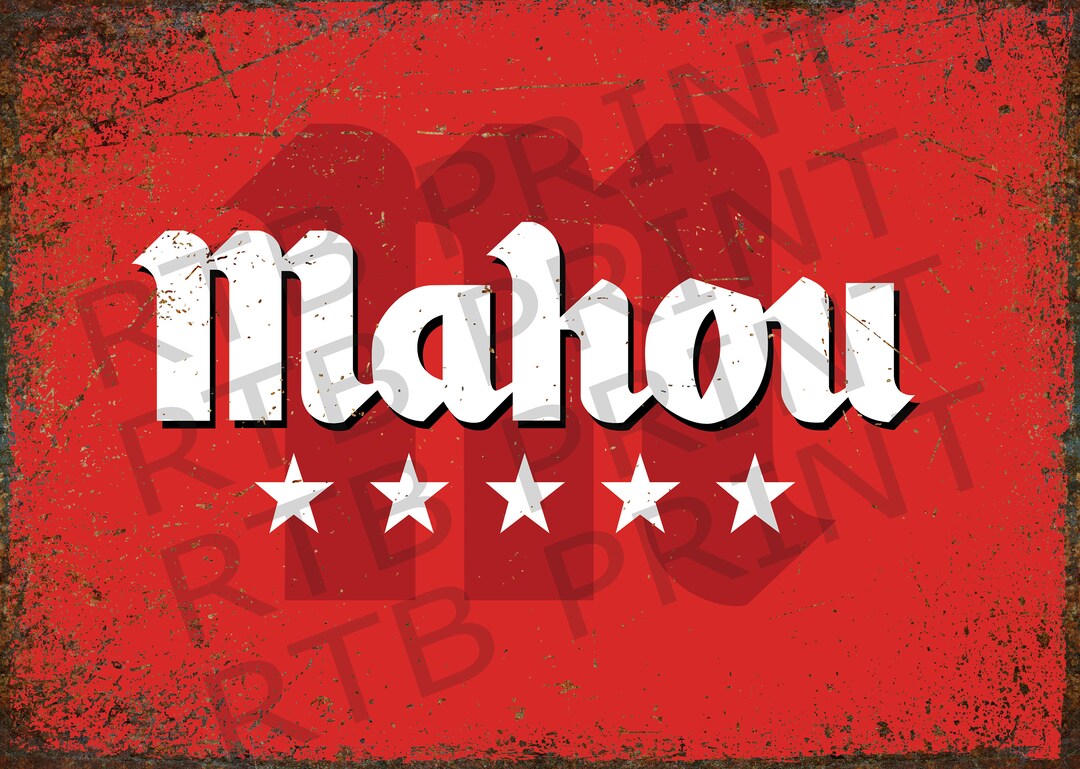 Mahou Vintage A4 Metal Beer Sign - Etsy