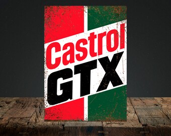 Enseigne de style vintage Castrol GTX Oil. bar de garage mancave bar pour maison
