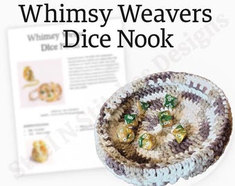 Schema all'uncinetto Dice Nook – Vassoio e borsa per dadi (PDF digitale)